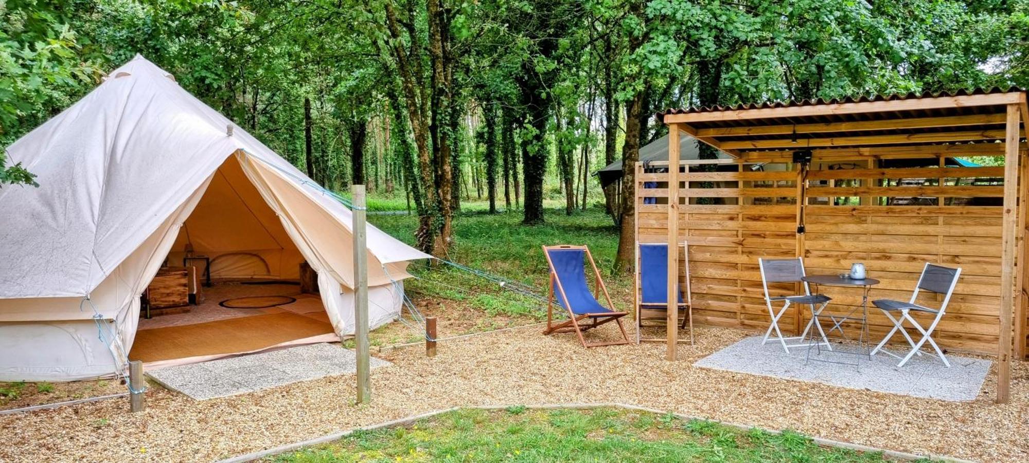 Luxury Bell Tent At Camping La Fortinerie Mouliherne 외부 사진