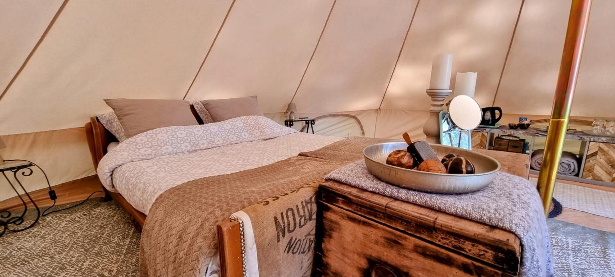 Luxury Bell Tent At Camping La Fortinerie Mouliherne 외부 사진